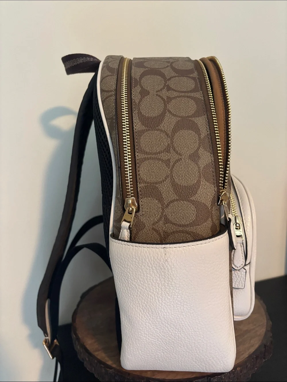 Coach front leather trim